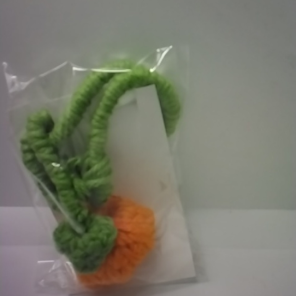 Green and Orange Yarn Pumkin Necklace